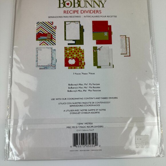 *NEW* BoBunny MiscMe! Elf Magic Recipe Dividers - Picture 2 of 2